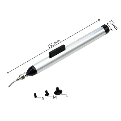 Manually Pumping IC Tool Vacuum Suction Pen  Solder Picker  Hand Tool Set With 3 Sizes Sucking  Alternative Tweezers