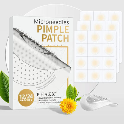 12/24PCS Micro Needle Pimple Patch Hydrocolloid Micropoint Pimple Patch For Acne Pimples Overnight, Invisible Acne Cover Patches