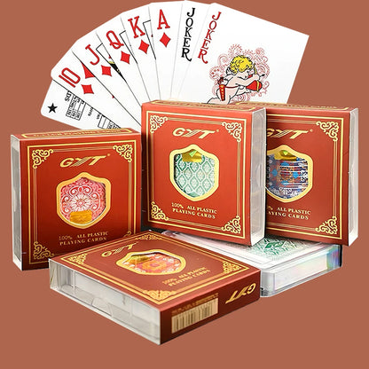 Premium Frosted Playing Cards PVC Plastic Waterproof Durable Poker Cards Large Character Deck of Cards for Parties