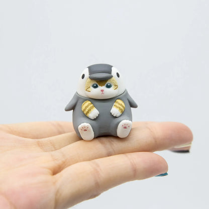 Mofusand Cats Wearing Marine Organism Clothes Blind Box Cute Action Figures Octopus Penguin Otter Table Ornaments Kids Gifts