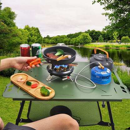 Camping Gas Stove High Pressured Hiking Burner 16000W BRS-201 Windshield Butane Gas Burner With Pizeo Ignition  for Traveling