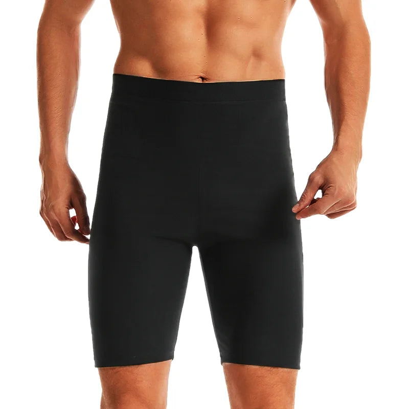 Men Sauna Suits Sweat Shorts Workout Slimming Fat Burning Fitness Abdomen Reducer Losing Weight Belly Trimmer Waist Trainer