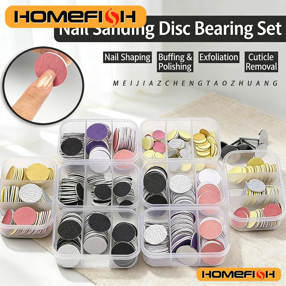 60pcs Replaceable Sanding Paper With Metal Disk Pink Pedicure Nail Bit Sandpaper Foot Care Tool Accessories
