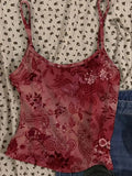 Floral-Print Cropped Tank Top