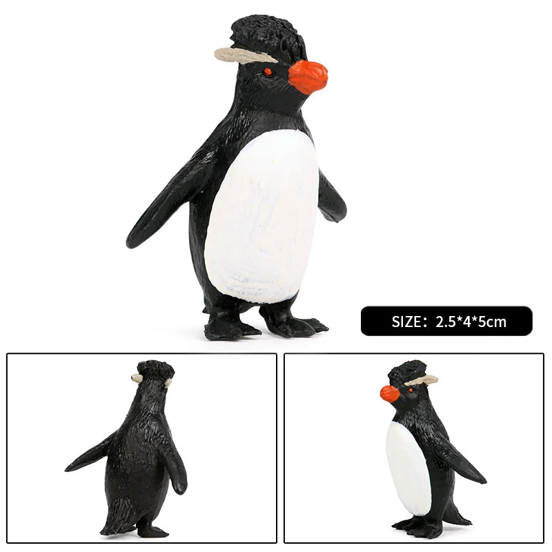 Oenux Arctic South Pole Animals Simulation Penguins Polar Bear Wolf Beluga Whale Action Figures Model Figurine PVC Kid Toy Gift