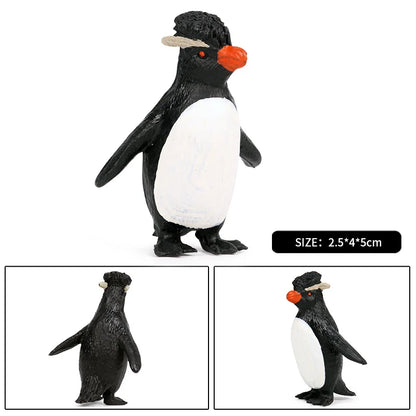 Oenux Arctic South Pole Animals Simulation Penguins Polar Bear Wolf Beluga Whale Action Figures Model Figurine PVC Kid Toy Gift