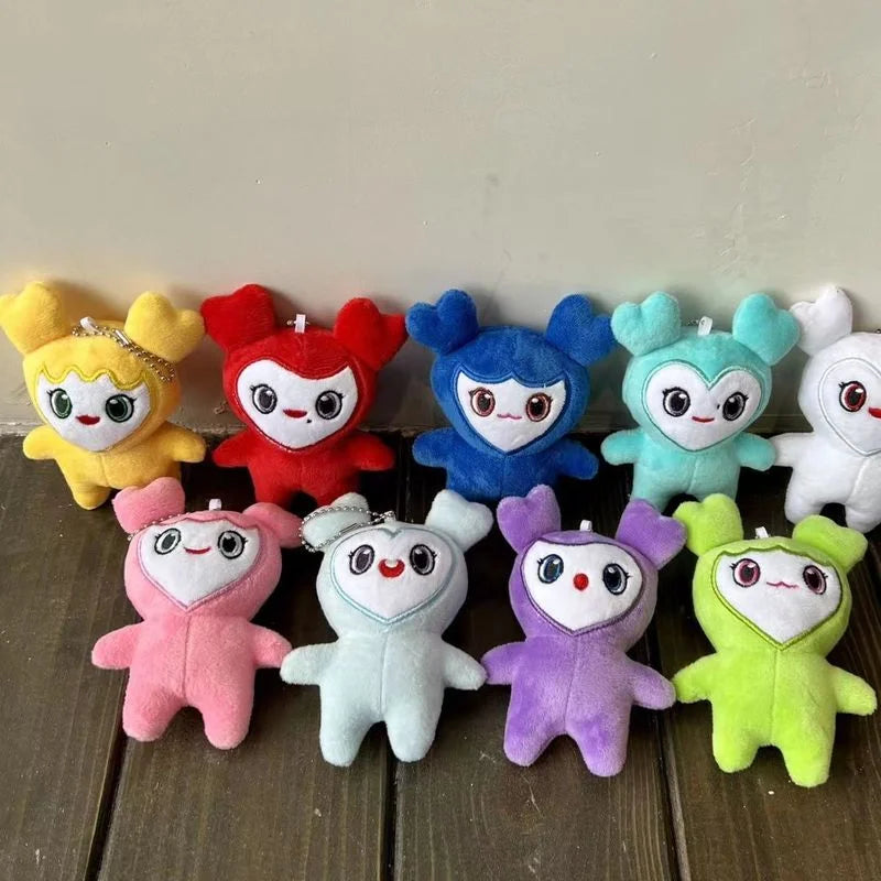 9pcs Plush Korean Super Star Plush Toy Cartoon Animal TWICE Momo Doll Keychain Pendant Keybuckle PlushToy for Fans ONCE Girls
