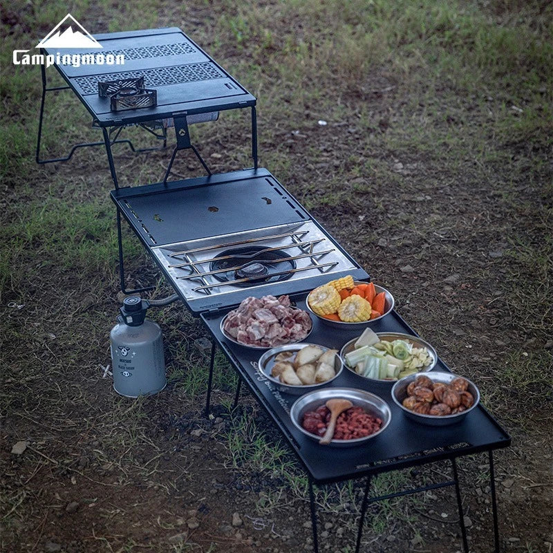 CAMPINGMOON CK-25BK-1PIGT Combination Table Suitable For Snow Peak Stove Cover Outdoor Camping Table Accessories