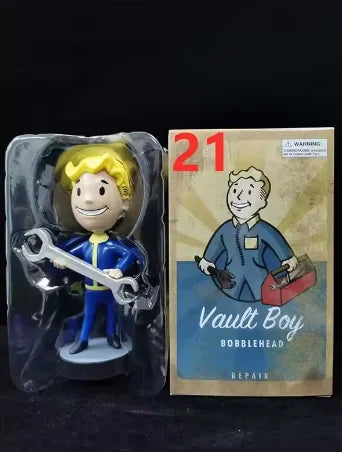 Bobblehead Cute Vault Boy Full Set Anime Action Figure Toys Statue Collection Model Doll  Desktop Ornament Display Toys Gifts