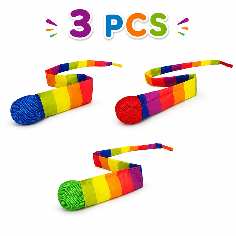 Rainbow Comet Ball Soft Tail 65cm Indoor Outdoor Play Ball Throwing Receiving Ball Park Sports Relax Coordination Training Ball