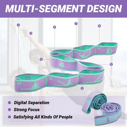Adult Latin Training Elastic Resistance Band Yoga Auxiliary Stretching Belt Bands Beginner Pilates Dance Loop Fitness Tension