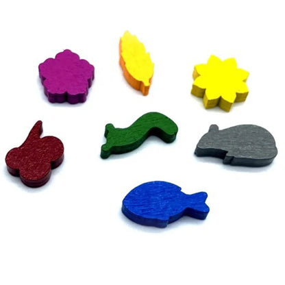 10pcs/set Mini Wooden Color Mark  DIY Game Props Wooden Chess Game Accessories