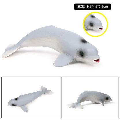 Oenux Arctic South Pole Animals Simulation Penguins Polar Bear Wolf Beluga Whale Action Figures Model Figurine PVC Kid Toy Gift