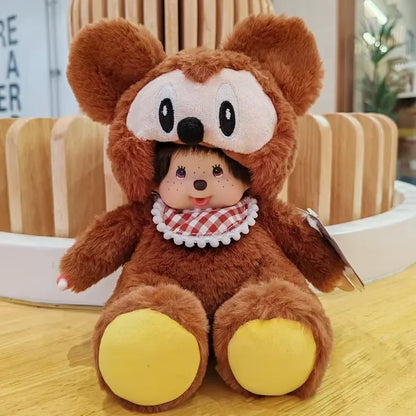 2023 New 20cm Kawaii Cartoon Animation Doll MONCHICHI Children's Birthday Gift Christmas Gift Wedding Supplies Doll