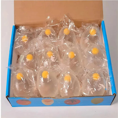 Funky Egg Squishy Ball Clear Squeeze Splat Ball Easter Basket Fillers Squishies Fun Toy Anxiety Reducer for Kids Adults
