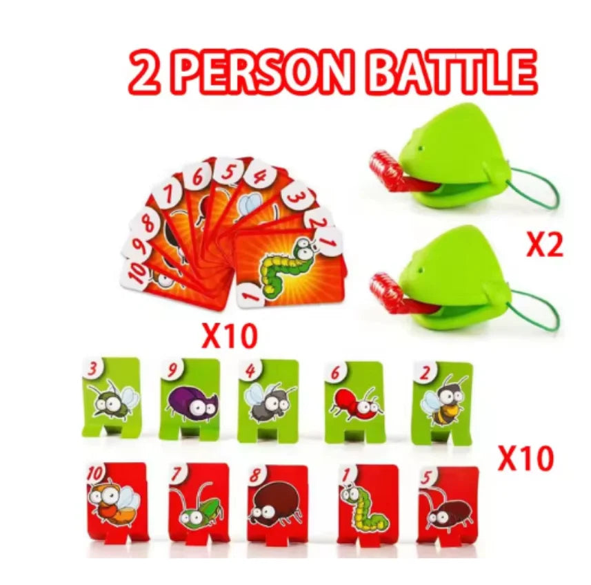 Frog Lizard Mask Wagging Tongue Lick Cards Board Games for Children Family Party Toys Antistress Funny Desktop Puzzle Game Toys