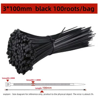 Black 100PCS 3x100mm