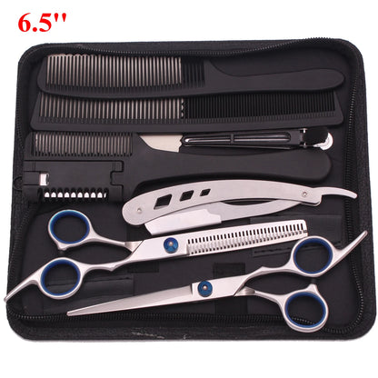 6.5'' Professional Hair Scissors Set Comb Razor Thinning Cutting Shears Hairdressing Salon Barber Home Japan Steel Dropshipping