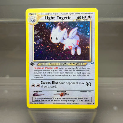 Neo Destiny Charizard PTCG Single Collection Card 1st Edition 1996 Tyranitar Gengar Card PKM Proxy Cards Toys Gifts