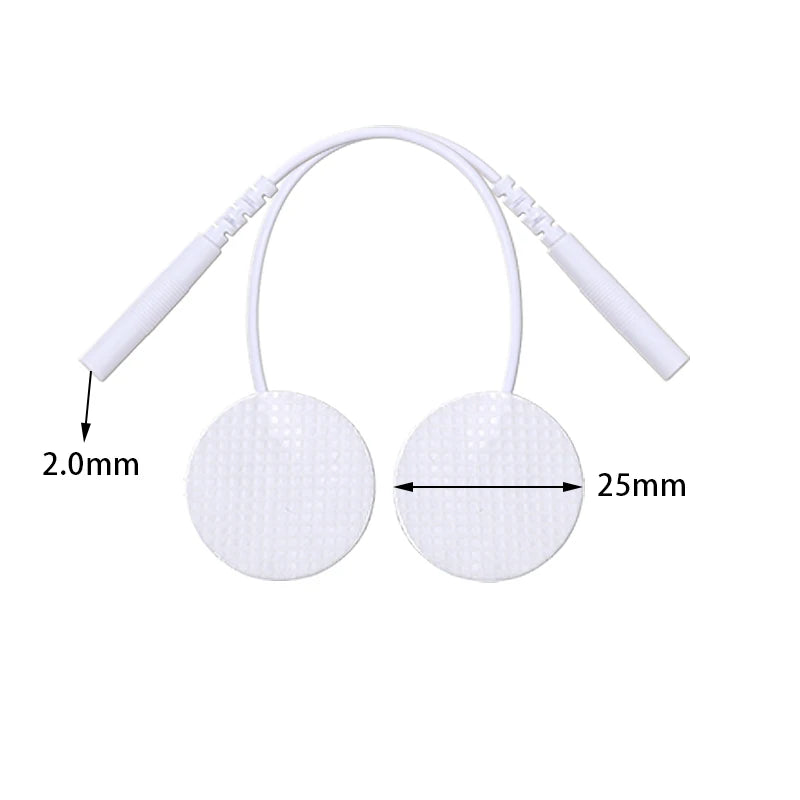 25mm Self-Adhesive Electrode Pads with Conductive Gel for EMS Electric Muscle Stimulator Pulse Massager Replacement Accessory