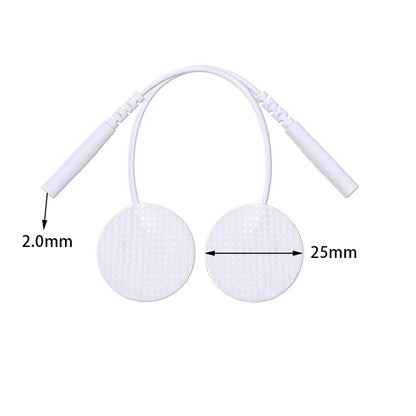 25mm Self-Adhesive Electrode Pads with Conductive Gel for EMS Electric Muscle Stimulator Pulse Massager Replacement Accessory