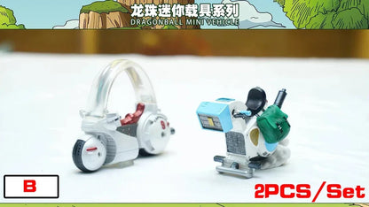 2pcs/set 10cm Anime Dragon Ball Z Capsule Spaceship Vegeta Goku space pod Figure PVC Goku Collectible Model Toys Gifts