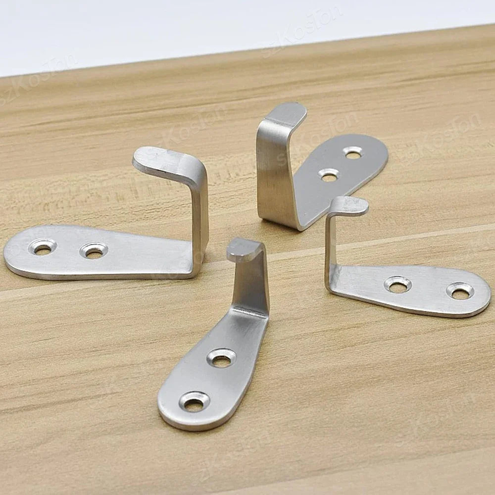 20/10 PCS Double Hole Hook Heavy Duty Stainless Steel Wall Hook Waterproof Hook Bathroom Hanging Towel Key Coat Bag