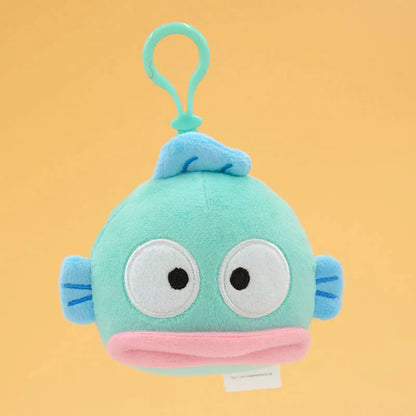 Sanrio Plushie Hangyodon Stuffed Plush Keychain Pendant Cartoon Doll Toys Soft PP Cotton Kawaii Bag Keyring Gifts For Girls Kids