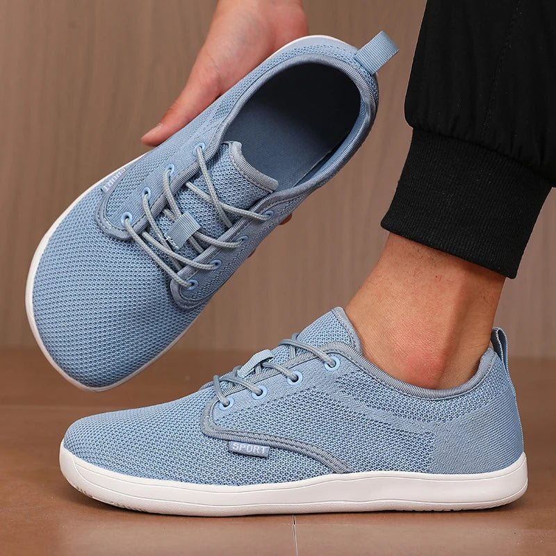 Men's Shoes Sneakers Wide Toe Barefoot Casual Wide Last Fashionable Canvas Black Flat Board Shoes Breathable Mesh Men's Shoes