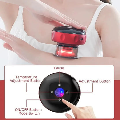 Heating Intelligent Vacuum Cupping Massager - Gua Sha Cupping Massager for Back Neck Arm Body