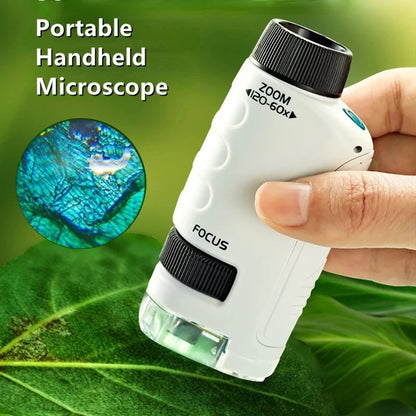 Bioscience Science Experiment 120X Children Microscope Kit Biological Specimen Portable Puzzle Educational Stem Toys for Kids