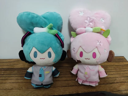 New Hot Hatsune Miku Winter Series Snow Future Top Top Treasure Kawaii Doll Fufu Plush Doll Pendant Girl Birthday Gift Cute