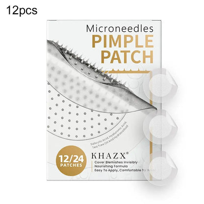 12/24PCS Micro Needle Pimple Patch Hydrocolloid Micropoint Pimple Patch For Acne Pimples Overnight, Invisible Acne Cover Patches