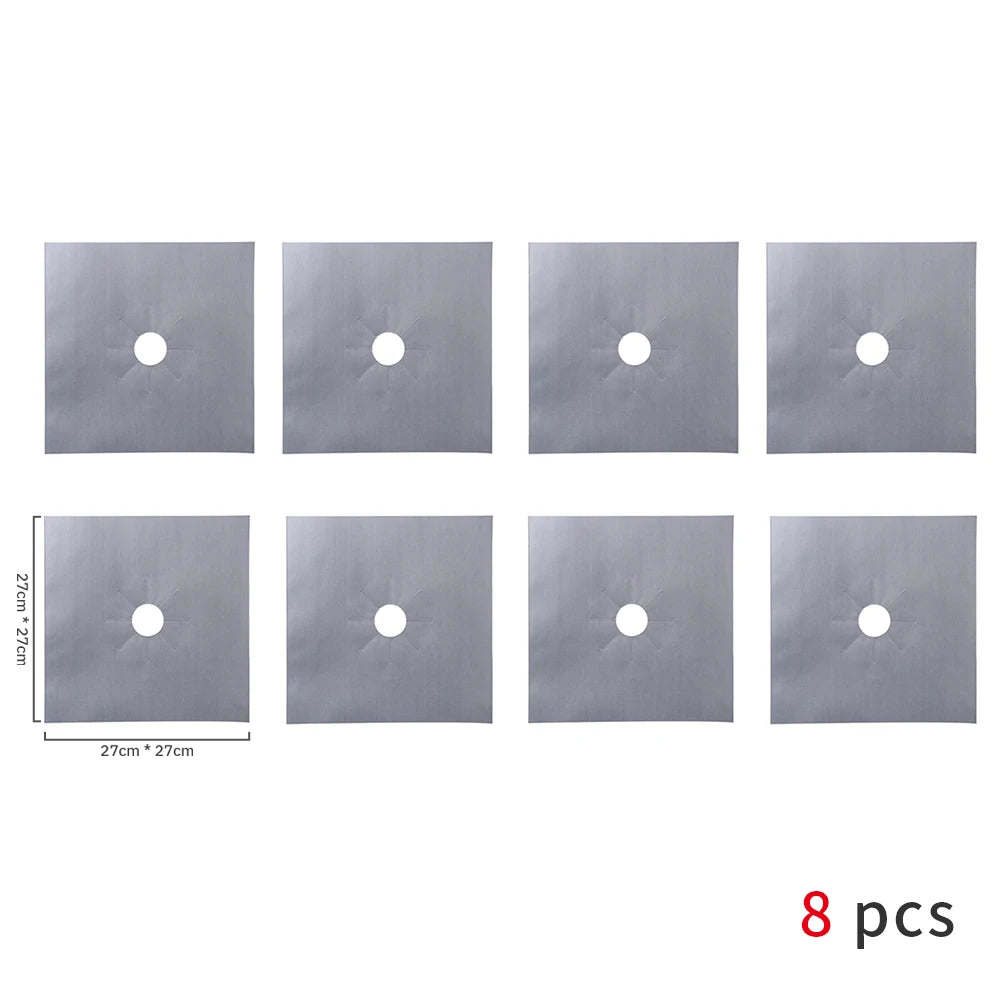 8/4/1pcs Stove Protector Cover Liner Gas Stove Protector Stove Stovetop Burner Protector Kitchen Accessories Mat Cooker 27cm
