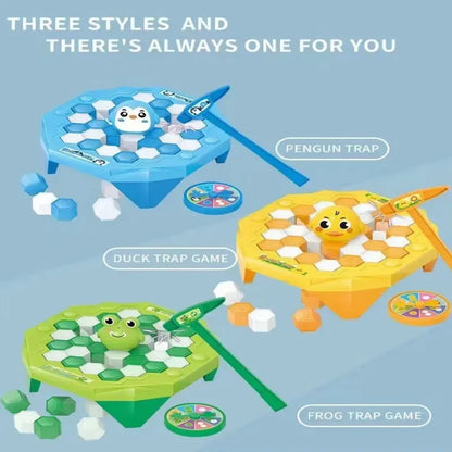 Mini Ice Breaking Penguin Toy Tabletop Puzzle Game Rescue Penguin Knocking Ice Game Children's Interactive Competition Toy