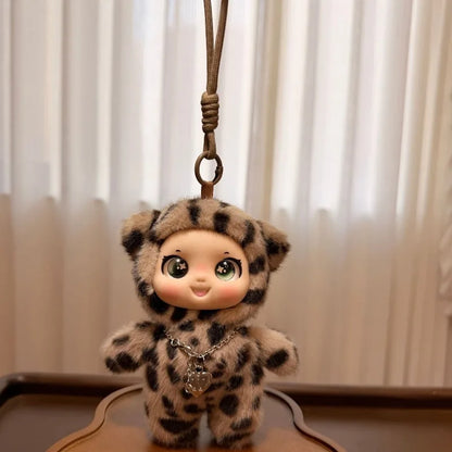 New Cute Kitty Vinyl Face Plush Pendant Kawaii Cat Plushie Keychain Backpack Charm Home Decor for Adults Stuffed Pendant