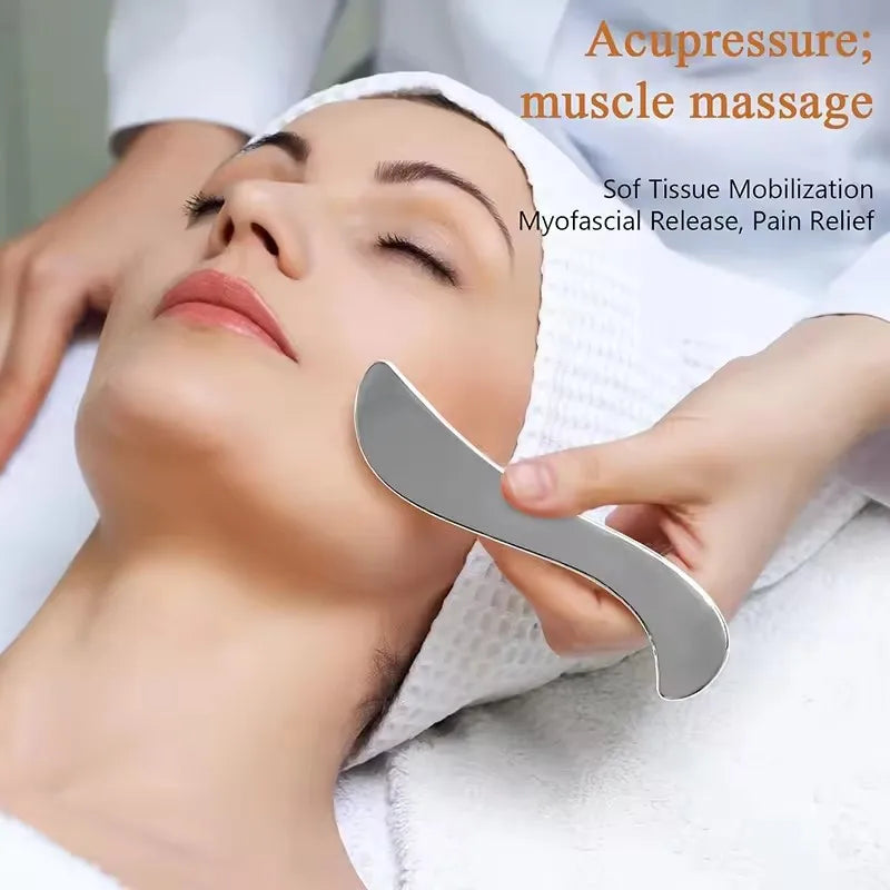 Stainless Steel Gua Sha Muscle Fascia Scraper Tool Skin Scraping Massage Tool For Body Back Arm Leg Massage Care