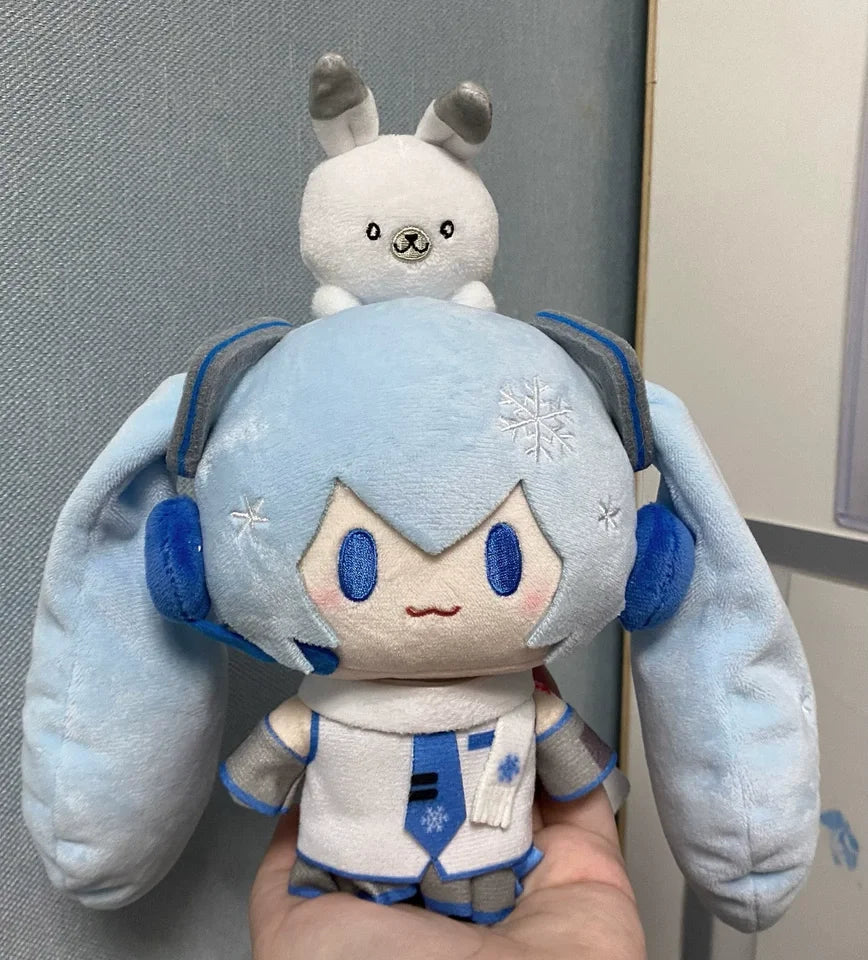New Hot Hatsune Miku Winter Series Snow Future Top Top Treasure Kawaii Doll Fufu Plush Doll Pendant Girl Birthday Gift Cute