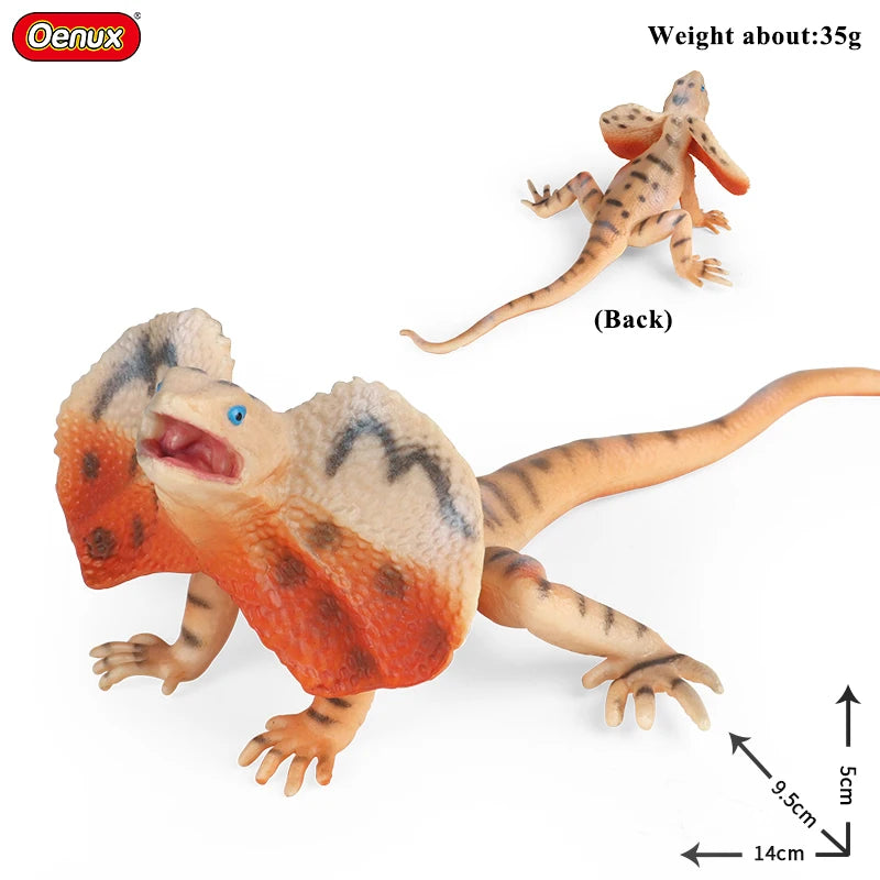 Oenux New Simulation Wild Reptile Animals Action Figures Lizard Model Figurines Kids Education Congnitive Scene Decoration Toy
