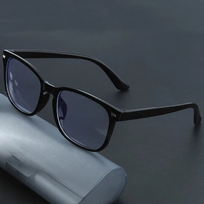 1pc Square Rivet Fashion Anti Blue Light Glasses for Daily Commute, Fashion Glasses|Riveted Frame Design|Lightweight Eyewear