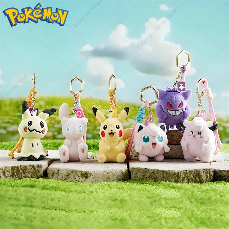 Original Pokemon Mimikyu Gengar Snorlax Umbreon Plush Toy Keychain Kawaii Espeon Jigglypuff Sprigatito Quaxly Peluche Dolls Gift