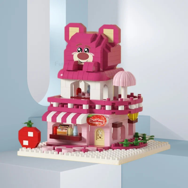Cartoon Anime Hello Kitty Blocks Kuromi My Melody Cinnamoroll Mouse Building Blocks Doll Toy Kids Birthday Gift
