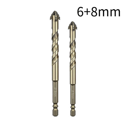 High-Four-edged serrated eccentric drill for dry drilling of ceramic tiles, glass, marble, concrete, stainless steel drill bits
