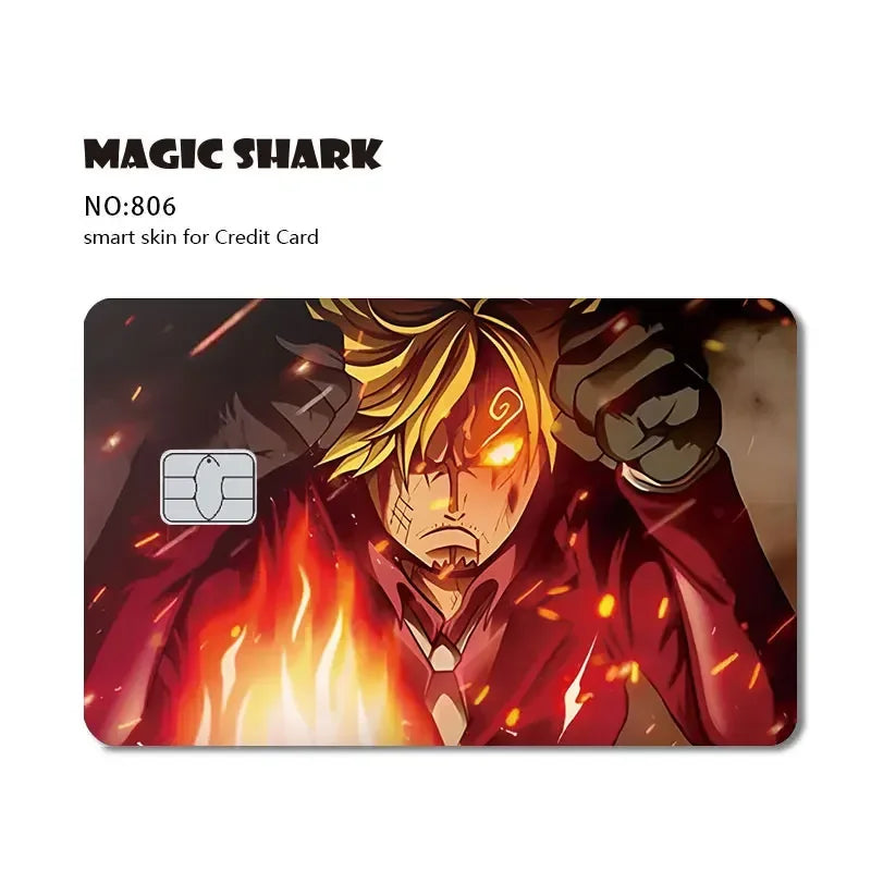 Magic Shark Wanted Anime 3M PVC Matte No Fade Skin Cover Sticker for Metro Debit Credit Card