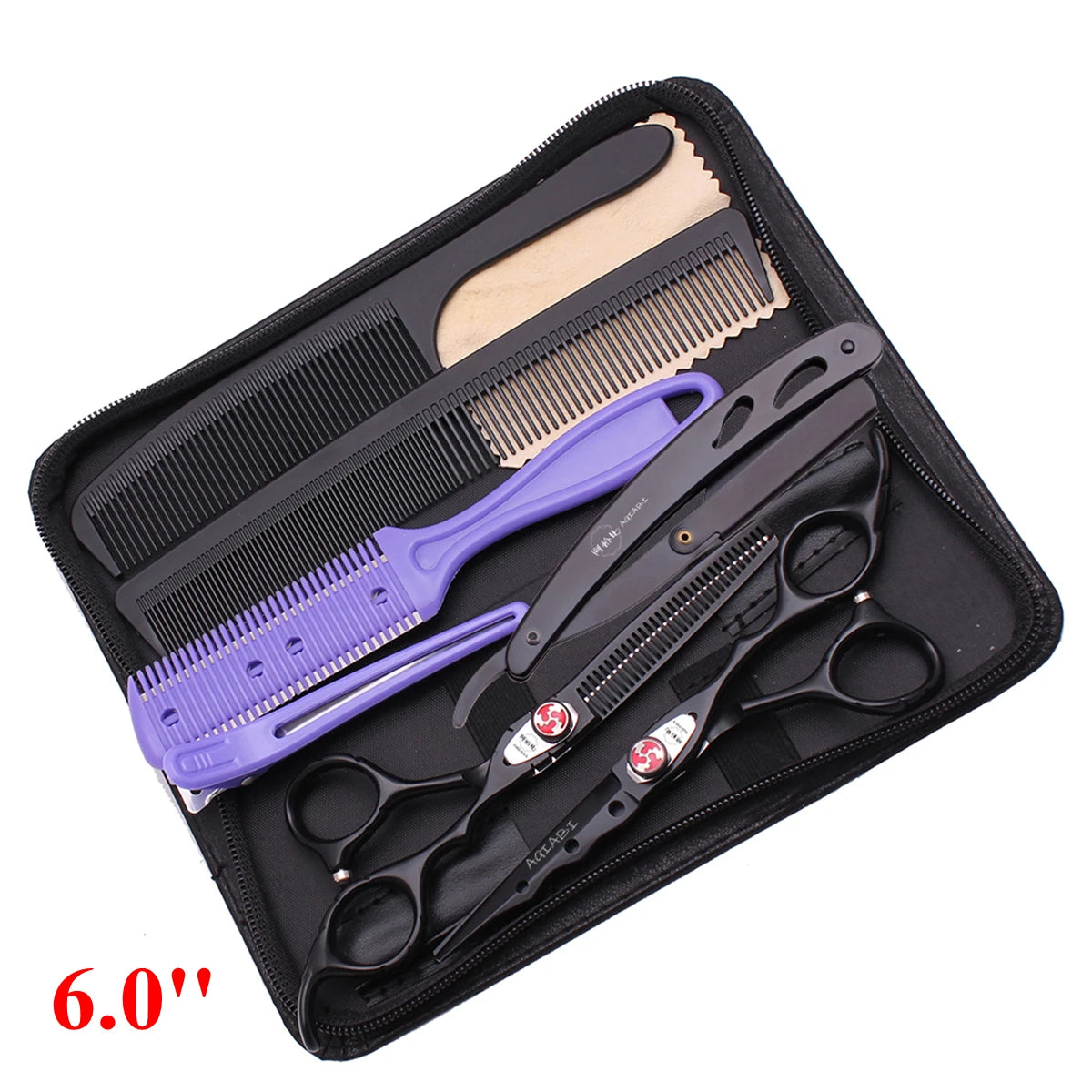 6'' Professional Hair Scissors Cutting Shears Thinning Hairdressing Haircut Salon Barber Home Japanese Steel Dropshipping A1019