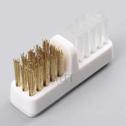 1pc Electric Nail Grinding Head Cleaning Brush Portable Manicure Drills Bits Cleanser Dual Copper Wire Brush Clean Tool Supplies
