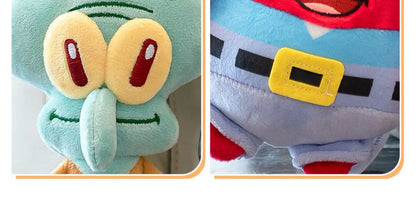 Anime Spongebob Squarepants Patrick Star Squidward Eugene H. Krabs Gary Stuffed Plush Toy Pendant Keychain Birthday Gift For Kid
