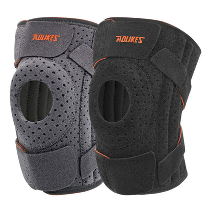 AOLIKES 1PCS NEW Knee Brace with Side Stabilizers & Patella Gel Pads,Knee Support for Cycling,Running,Climbing