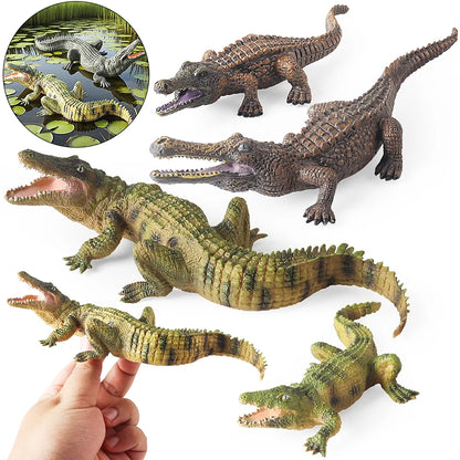 Oenux Wild Animals Action Figures Simulation Sarcosuchus Crocodiles Boar Croc Model PVC Collection Decorate Kids Educational Toy