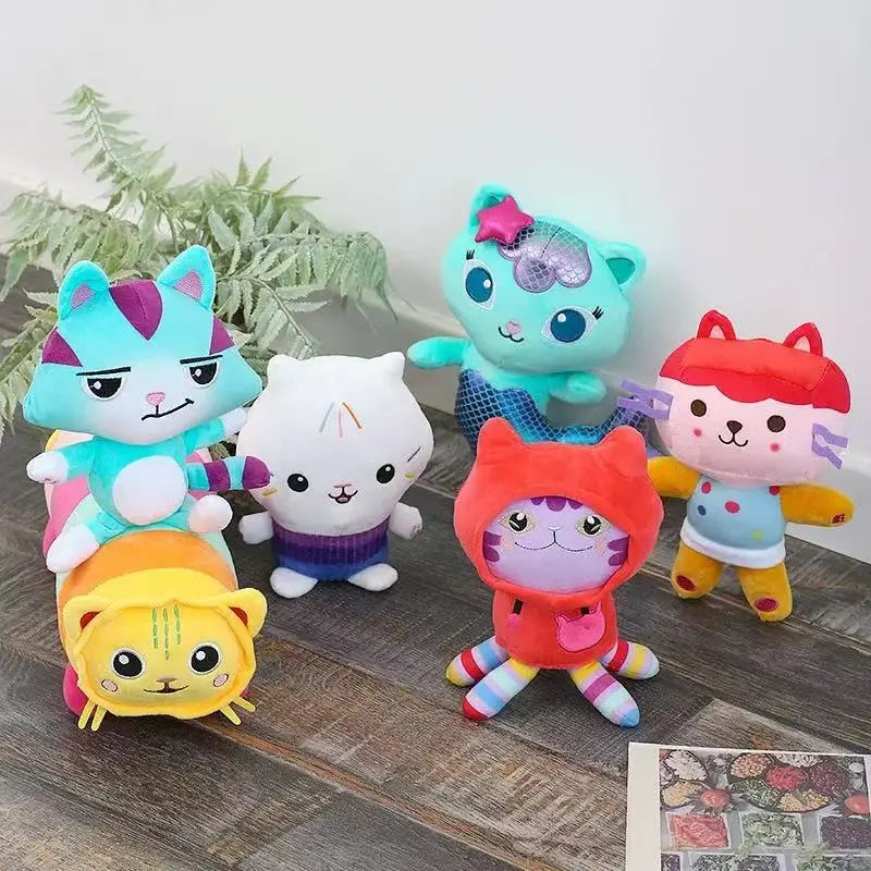 9 style Gabby Dollhouse Plush Toy Mercat Cartoon Stuffed Animals Mermaid Car Cat Plushie Doll Kids